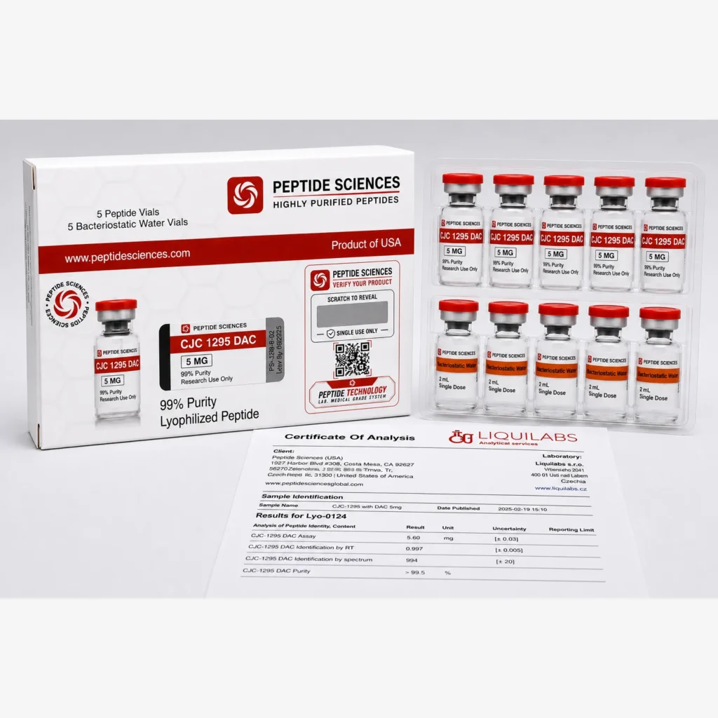 Peptide Sciences CJC-1295 DAC 10 MG (5 Flakon + 5 Solüsyon)