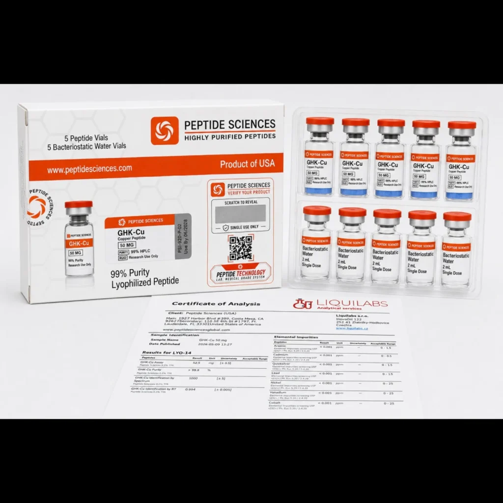 Peptide Sciences GHK-Cu (Copper Peptide) 50 MGNone (5 Flakon + 5 Solüsyon)