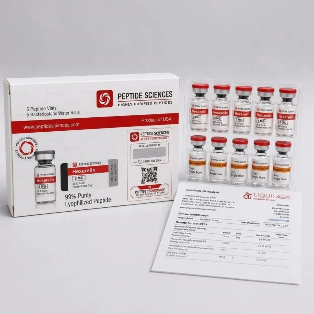 Peptide Sciences Hexarelin 5 MG (5 Flakon + 5 Solüsyon)