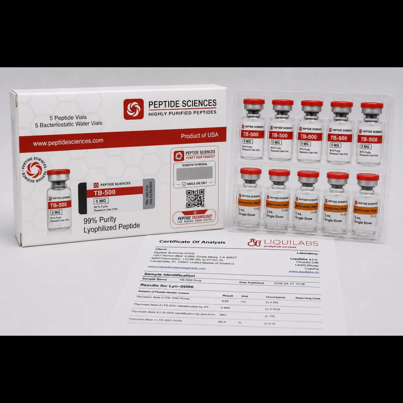 Peptide Sciences TB-500 5 MG flakon seti